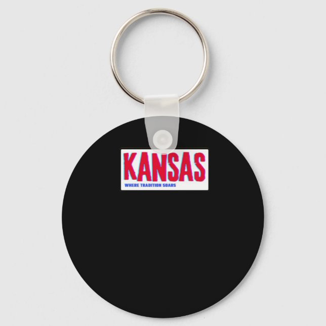 Where Tradition Soars Kansas Sticker  Key Ring (Front)
