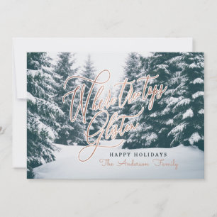 Where tree tops glisten Christmas Holiday Card
