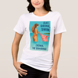Where Turquoise Waters Meet Pink Pigs – Exuma Tri-Blend Shirt