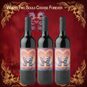 Where Two Souls Choose Forever Wine Label