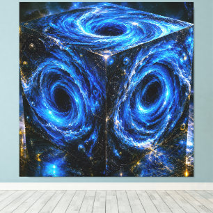 Where Universes Turn Inward - Portrait of Infinity Canvas Print