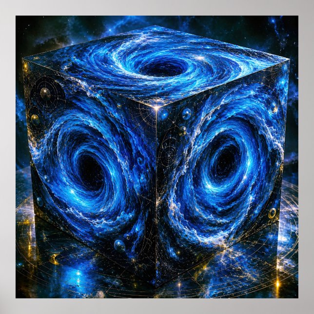 Where Universes Turn Inward - Portrait of Infinity Poster (Front)