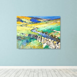 "Where Water Sings" – A Yorkshire Landscape     Canvas Print