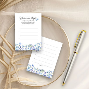 Where Were They Blue Wildflower Floral Answer Card