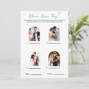 Where Were They Bridal Shower Party Wedding Game Invitation