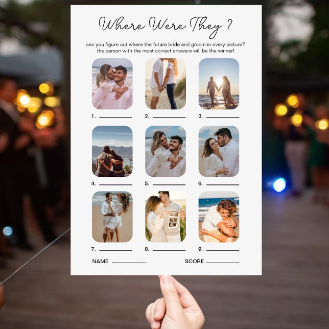 Where Were They Bridal Shower Party Wedding Game Invitation (Creator Uploaded)
