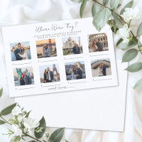 Where Were They Couple Bridal Shower Game