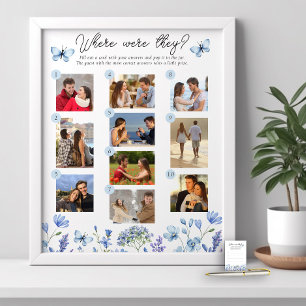 Where Were They Game 10 Photo Blue Wildflower  Poster