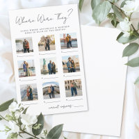 Where Were They Photo Bridal Shower Party Game