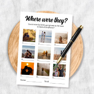 Where Were They Photo Guessing Game  Card