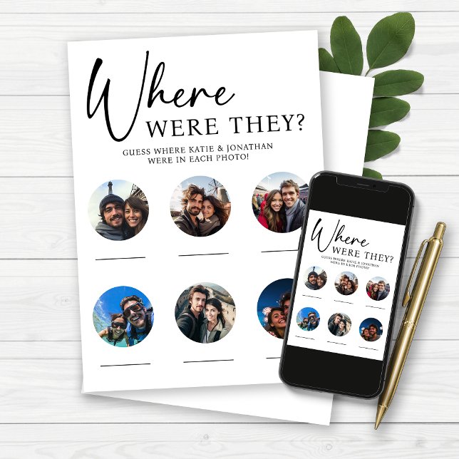 Where Were They Wedding Party Game Invitation (Creator Uploaded)
