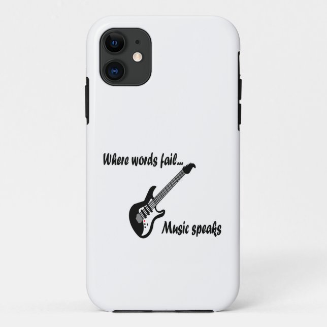 Where Words Fail, Music Speaks Case-Mate iPhone Case (Back)