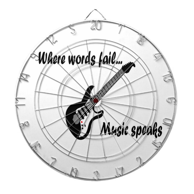 Where Words Fail, Music Speaks Dartboard (Front)