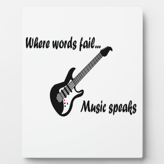 Where Words Fail, Music Speaks Plaque (Front)