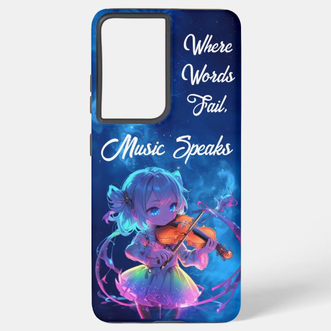Where Words Fail, Music Speaks Samsung Galaxy S21 Ultra Case (Back)