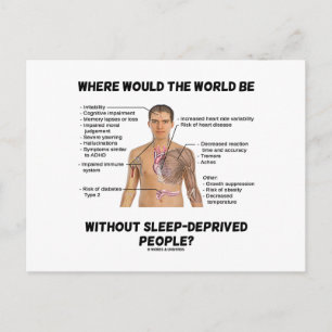 Where Would The World Be Without Sleep-Deprived Postcard