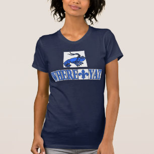 Where Yat Fleur Blue Letter Tiles, Crawfish T-Shirt