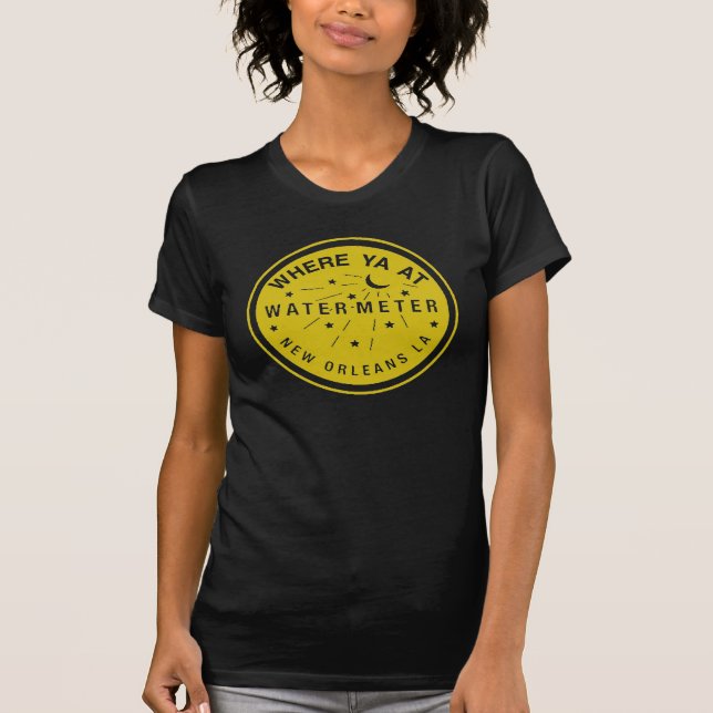 Where Yat  New Orleans Water Metre Cover Yellow T-Shirt (Front)