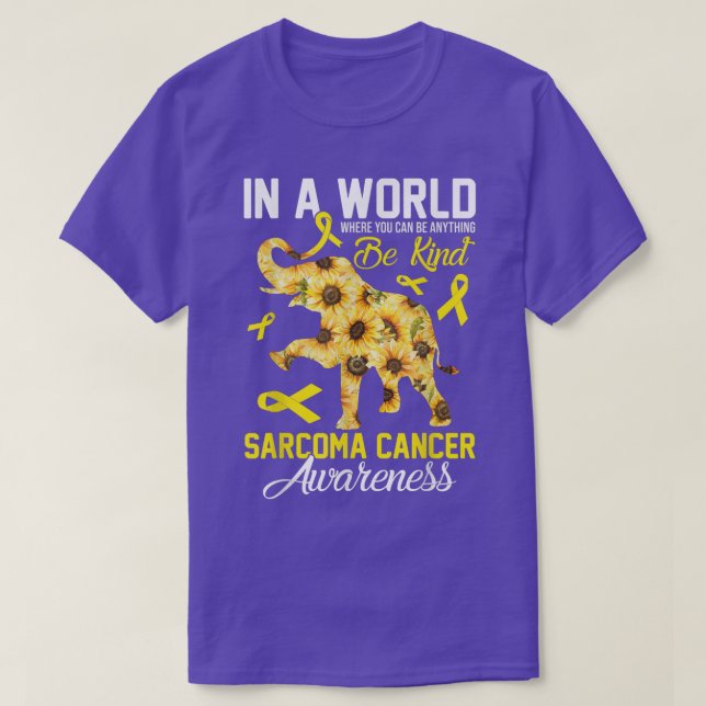 Where You Can Be Anything Be Kind Bone Cancer Awar T-Shirt (Design Front)