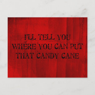 Where You Can Put That Candy Cane Postcard
