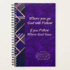 Where you Go Purple Marble Monthly Planner