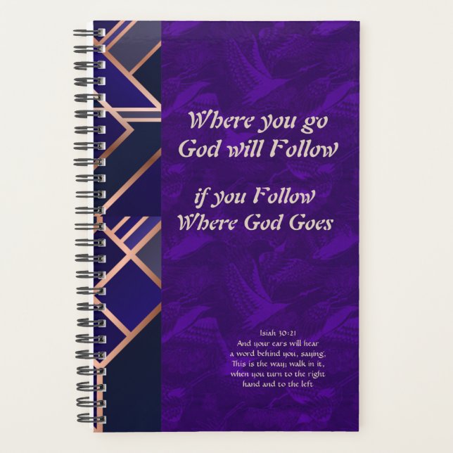 Where you Go Purple Marble Monthly Planner (Front)
