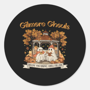 Where You Haunt I Will Follow Halloween Ghost Classic Round Sticker