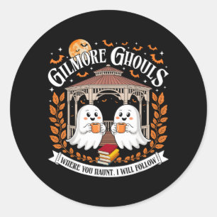 Where You Haunt I Will Follow Halloween Ghost Classic Round Sticker