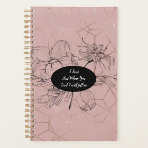  Where You Lead Women's Rose Gold Planner