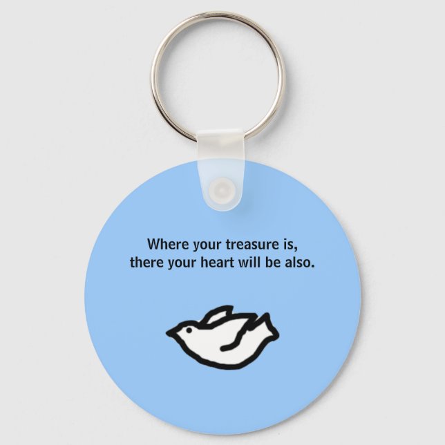 Where your treasure is,there your hear... key ring (Front)
