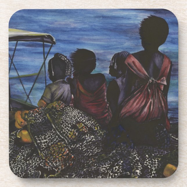 Where's Daddy? Harbour Island, Bahamas Coaster (Front)