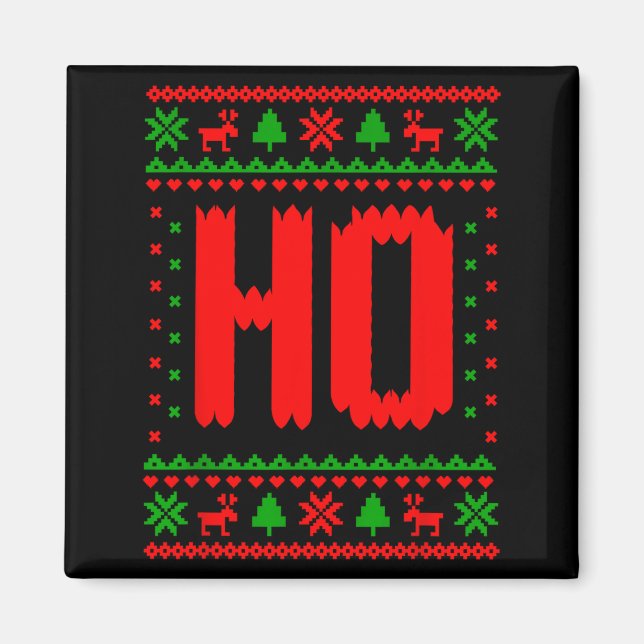 Where's My Ho At_ Ho Merry Christmas Holiday Coupl Magnet (Front)