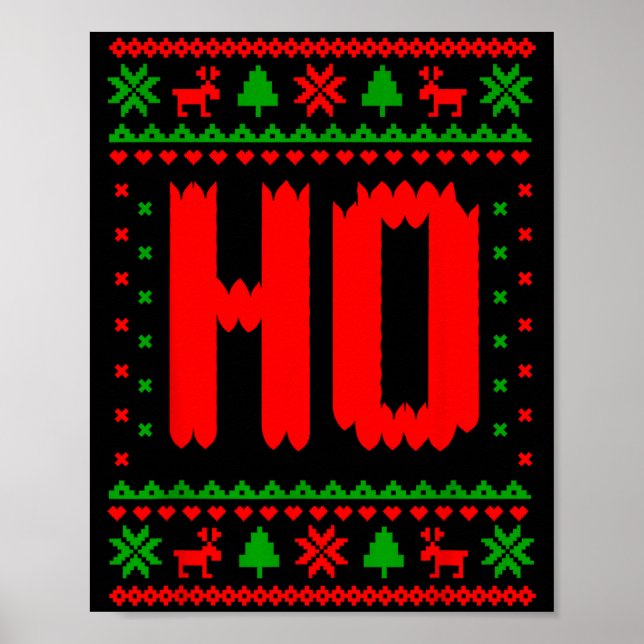 Where's My Ho At_ Ho Merry Christmas Holiday Coupl Poster (Front)