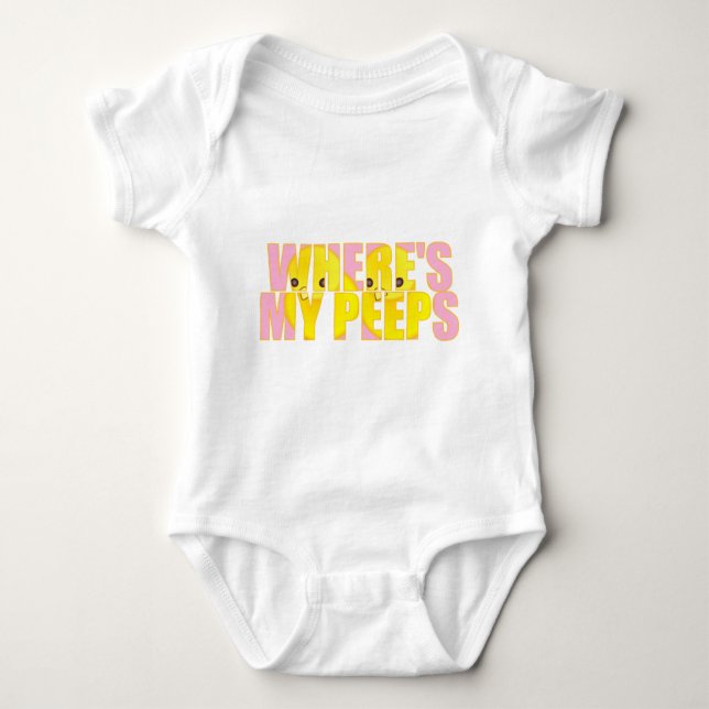 Where's My Peeps? Baby Bodysuit (Front)