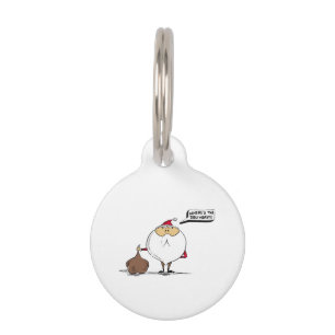 Where's the delivery Christmas Santa Pet Tag