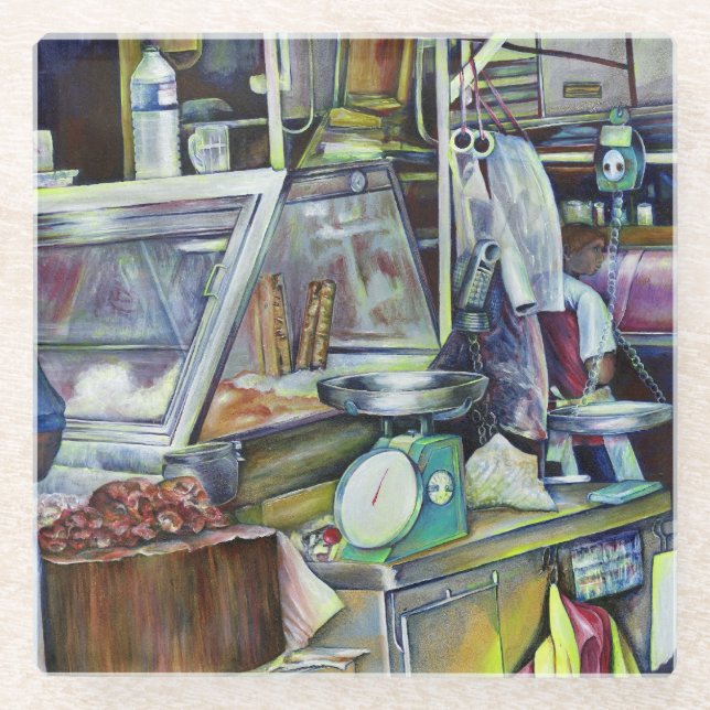 Where's The Fish Head Curry? Singapore Glass Coaster (Front)