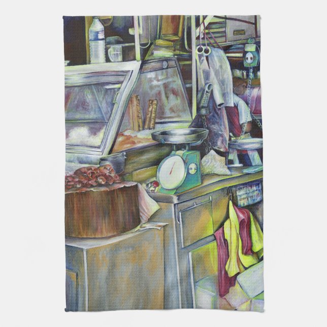 Where's the Fish Head Curry? Singapore Tea Towel (Vertical)