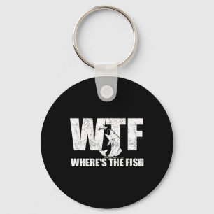 Where's The Fish Mens Funny Fishing Gifts Fathers Key Ring