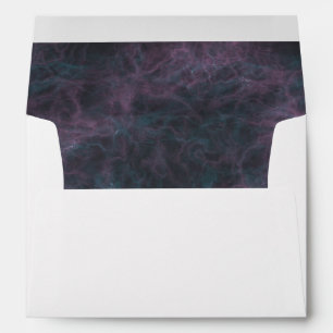 Where's The Party? Pretty Pink and Black Marble Envelope