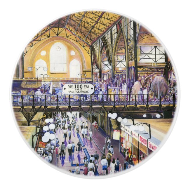 Where's the Water Closet? Budapest Ceramic Knob (Front)