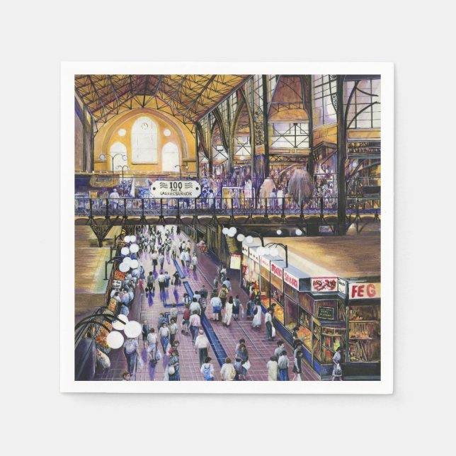 Where's the Women's Water Closet? Budapest Napkin (Front)