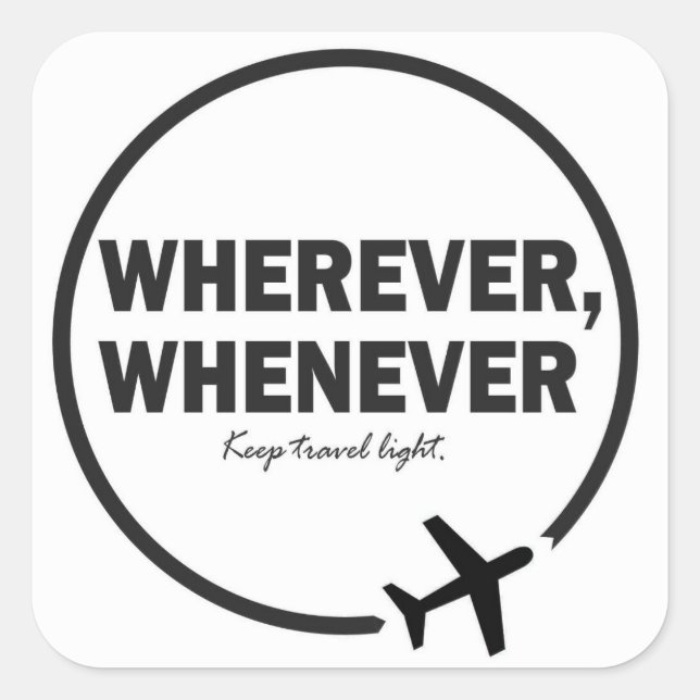Wherever, Whenever Stickers (Sheet of 6) (Front)