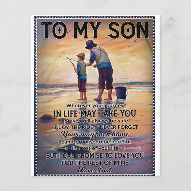 Wherever Your Journey In Life-Fishing Dad To Son  Flyer (Front)