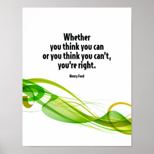 Whether You Think You Can Motivational Quote Poster