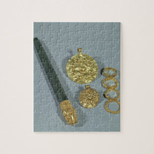 Whetstone and rings with granulated decoration, Su Jigsaw Puzzle