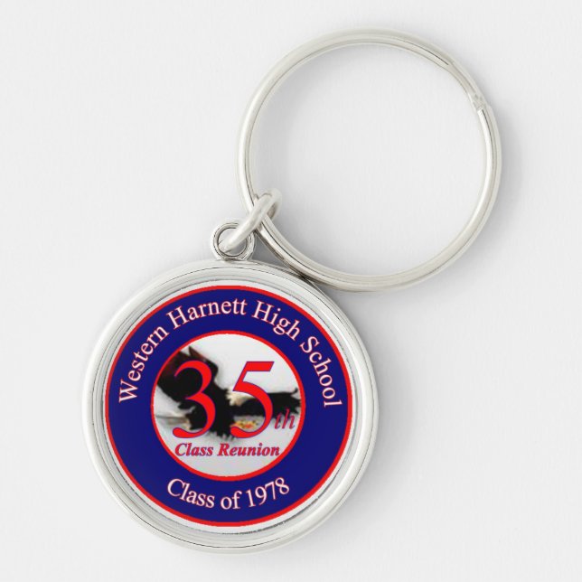 WHHS 35th reunion logo Key Ring (Front)