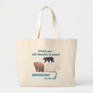 Which one will dissolve in water Polar Chemistry Large Tote Bag