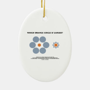 Which Orange Circle Is Larger? (Optical Illusion) Ceramic Tree Decoration