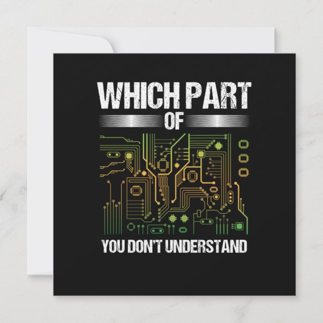 Which Part Of Electrical Engineering Gift Invitation (Front)