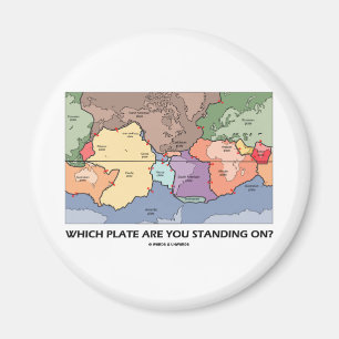 Which Plate Are You Standing On? (Plate Tectonics) Magnet